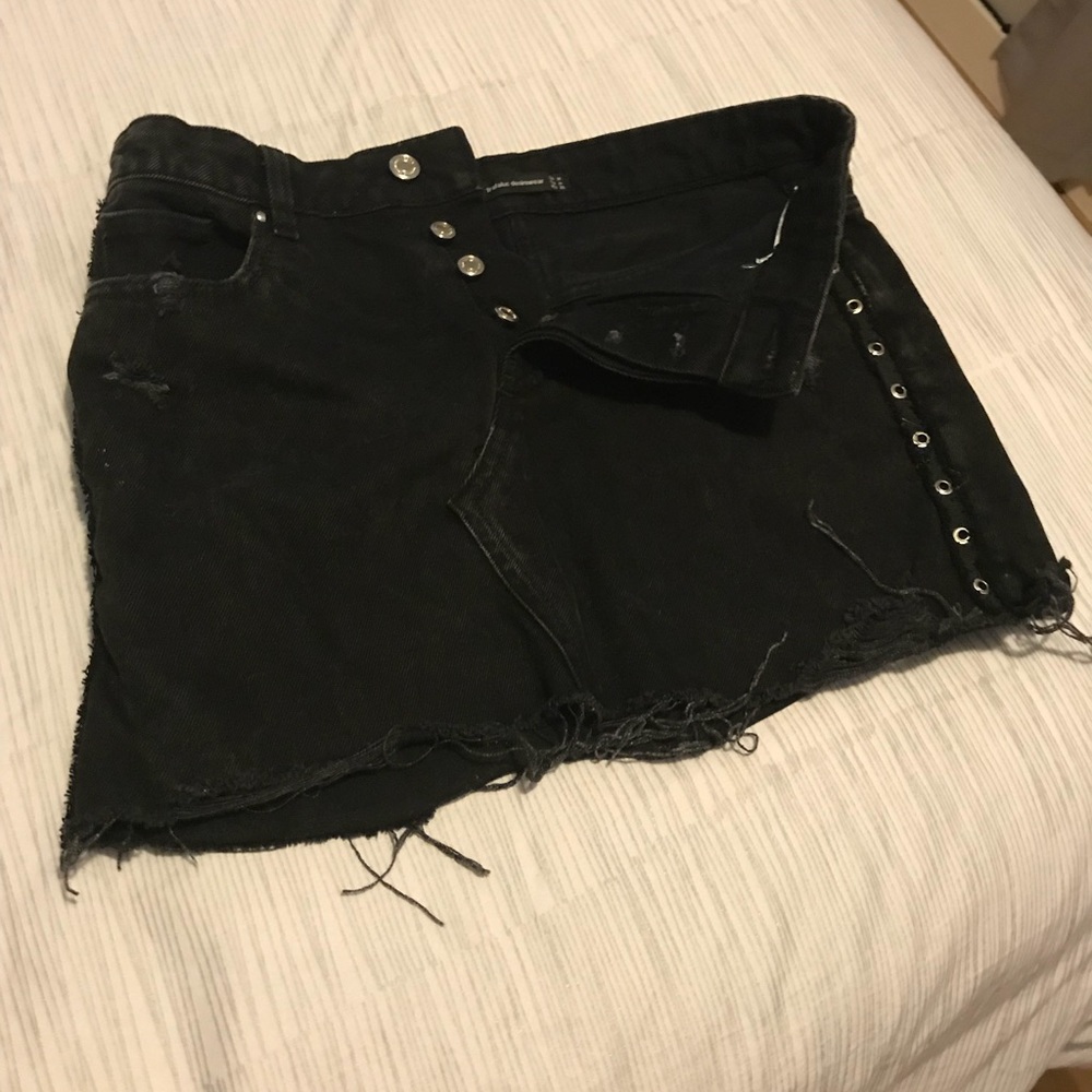 Black jean mini Skirt Zara